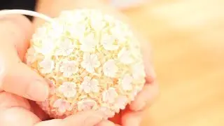 うらうら開花。つまみ細工で、八重桜のミニランプシェード作り。 diy craft sakura lampshade
