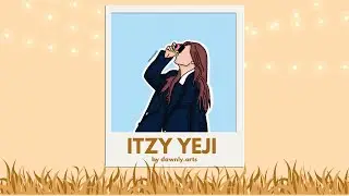 ITZY YEJI (minimalist digital art’s TIME LAPSE) by dawnly.arts #digitalart #itzy  #yeji
