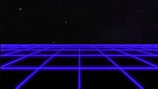 80’s Grid Space Background Retro Vintage Glowing Tron Simulation Green Screen Chroma Key Footage