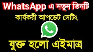 WhatsApp 3 new update | হোয়াটসঅ্যাপে নতুন তিনটি কার্যকারী আপডেট সেটিং যুক্ত হলো এইমাত্র