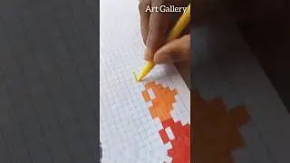 heart shape pixel art #drawing #art #pixelart #minecraft #shorts