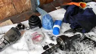 Replacing the CV joint boots on a Mazda 626