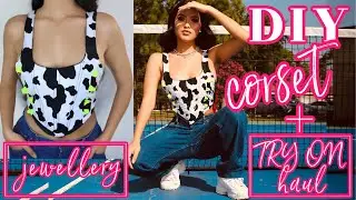 DIY Cowprint Corset Top from Scratch | How to add Boning to a Corset | Kerline Bay Deb
