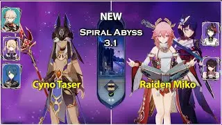 Cyno Taser & Raiden Miko | Genshin Impact Spiral Abyss 3.1