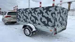 Зимний камуфляж. Тент для прицепа МЗСА