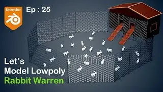 Making Low Poly Rabbit Warren in blender | Ep:25 | Modeling low poly Rabbit Warren in blender