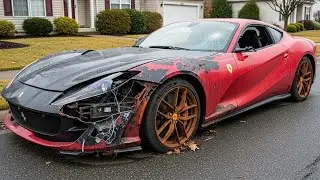 $500K DESTROYED Ferrari 812 Competizione on the Street - INSANE Restoration | POV ASMR