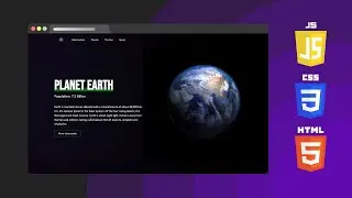 HTML, CSS, JS Tutorial - Space Landing Page Design