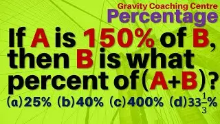 If A is 150% of B, then B is what percent of (A+B)?