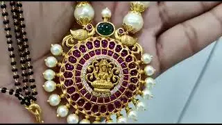 beautiful black bead Laxmi haram only950freeship