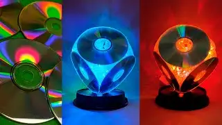 ¡No tires tus CDs viejos! Idea Brillante de Reciclaje (Lámpara Casera DIY) 💿