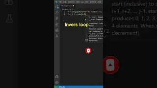 Right Triangle Pattern using Python Inverse Loop || 2/100th python coding challenge #viral #shorts