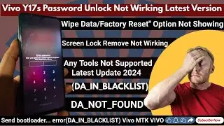 vivo y17s password unlock problem | Vivo y17s wipe data factory reset option not showing