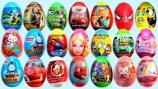 Surprise Eggs Spiderman vs Surprise Eggs  My Little Pony vs Surprise Eggs Disney Cars Unboxing