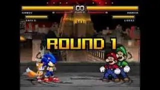 MUGEN |\/| Sonic (me) & Tails VS Mario & Luigi