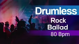 Slow Rock Backing Track No Drums ,Drumless rock track 80 Bpm A minor