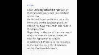 Repair Database Replication