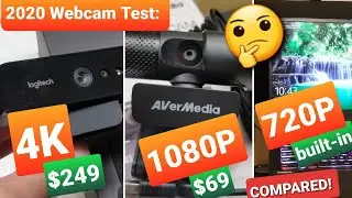 2020 Webcam Test: Logitech Brio 4K -$249 | AverMedia Live Streamer 313 1080P $69 | MSI GE75 720P
