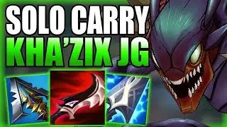 HOW TO SOLO CARRY WITH KHA'ZIX JUNGLE IN DIAMOND ELO! - Best Build/Runes S+ Guide League of Legends