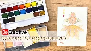 Watercolor Painting with Coloring Paper - BeCreative