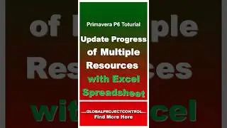 🔴 How to Update Multiple Resources in Primavera P6 with Excel Help#primaverap6 #p6 #planning