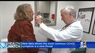 Most common COVID symptom is sore throat, new data shows