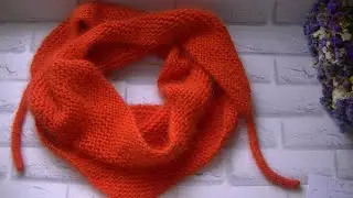 WARM AND COMFORTABLE!!! WE KNIT A BAKTUS - A SCARF IN GARTER STITCH.