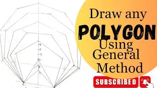 How to draw any POLYGON in engineering drawing using general method