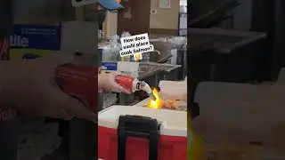 How do sushi place cooked Salmon?#ytshorts #salmon #foodlover #sushi