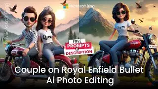 How to create trending Couple on Royal Enfield Bullet AI photo editing | AI image generator ♥️