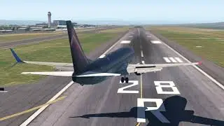 United Star Wars 737-800 Crosswind Landing Into Portland || X-Plane 11