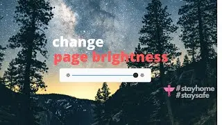 How to change the brightness using range slider | css animation tutorial |
