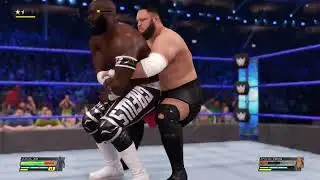 Samoa joe vs apollo crews WWE 2K22