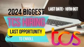 TCS biggest Smart and Ignite hiring for BCA graduate 2024.