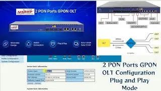 2 PON Ports GPON OLT Configuration Plug and Play Mode