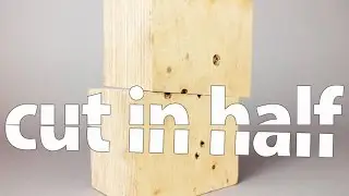 Bullets and plywood laminate cut in half with waterjet