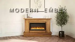 Modern Ember Patton Smart Electric Fireplace Mantel Package