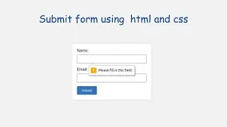 A simple submit form with required attribute using html and css | Html | Css | Frontend Coding |