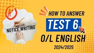 Notice Writing - GCE O/L - English Language - 2024 (2025)