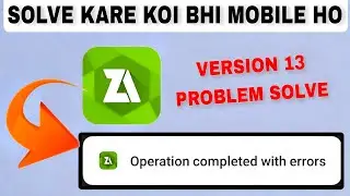Operation Completed With Errors | Fix  Zarchiver Errors Problom | Zarchiver Completed Error Fix