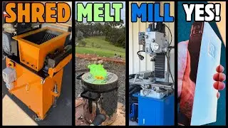 Milling A Copper Beauty - Scrap Copper Shredding Melting & Milling - ASMR Metal Melting - BigStackD