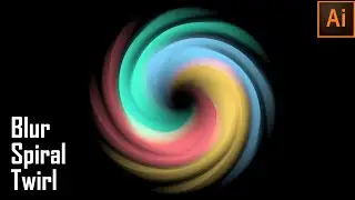 Blur Spiral Color Vortex Twirl in Adobe Illustrator | Spinning Color | Abstract vector art