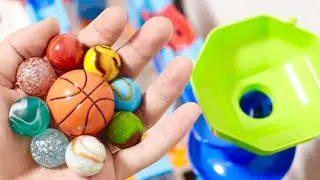 Marble Run Luxury Glass Tour Race ASMR #marblerun #rollercoaster #stisfying