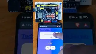 Arduino Uno R4 webserver to control LED and built-in matrix display, with code #arduinoproject #esp