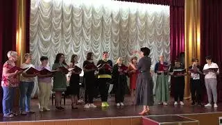 Улетели журавли. Работа с хором перед выступлением. Мастер-класс Повидыш Н.В, Ютановский женский хор