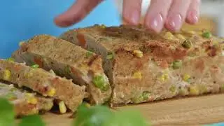Мясной хлеб с овощами