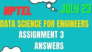 Assignment 3 | Data Science For Engineers | NPTEL @HanumansView