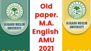 previous ppr M.A. English AMU 2021