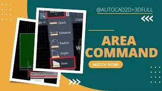 Area command in autocad || How to calculate Area in  autocad || AutoCAD  - Autocad 2D+3D Full