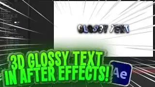 Tutorial 3D Glossy Text in After Effects | After Effects Tutorial